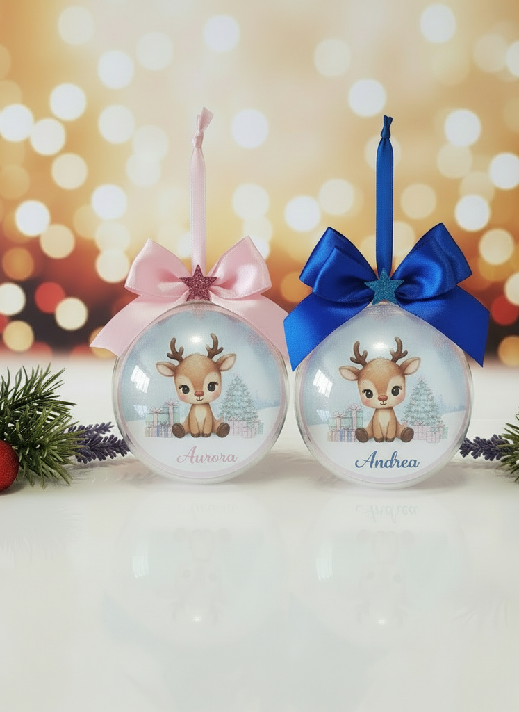 Palline di Natale personalizzate Aurora e Andrea