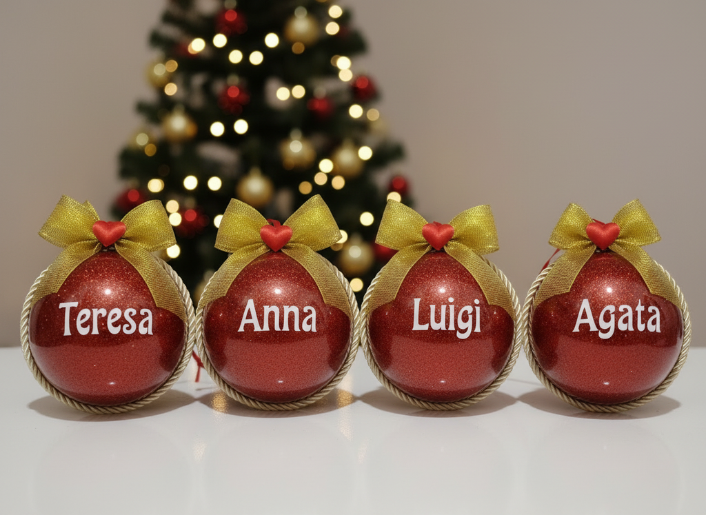 Palline natalizie personalizzate con albero