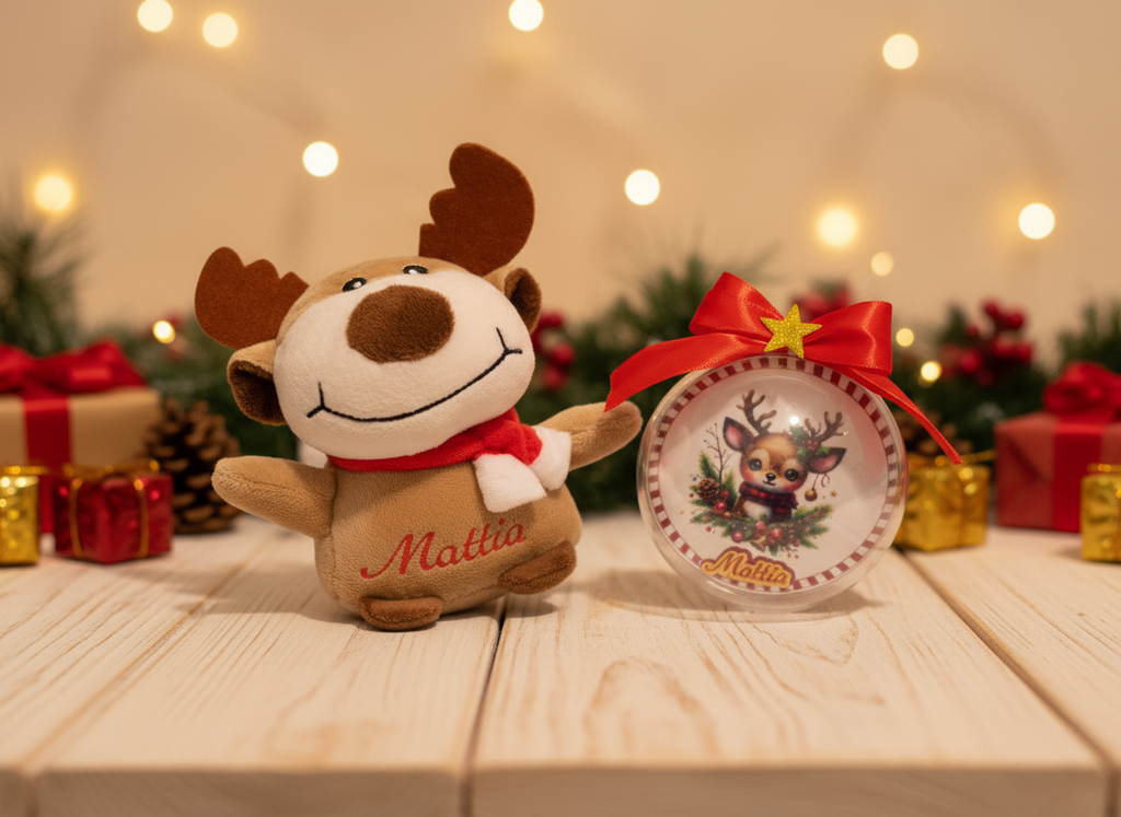 Peluche inclinato con faccina visibile